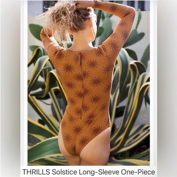 Free People Thrills Solstice Long Sleeve  One-Piece Size Small NWT - Picture 2 of 14